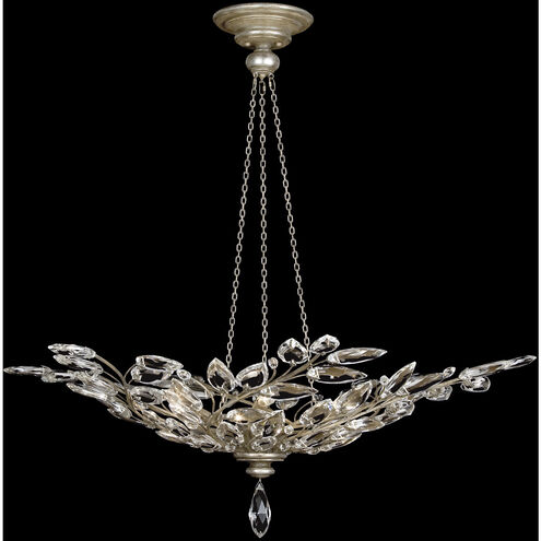 Crystal Laurel 6 Light 47 inch Silver Pendant Ceiling Light