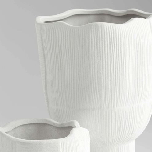 Astreae White Pedestal Bowl, Large