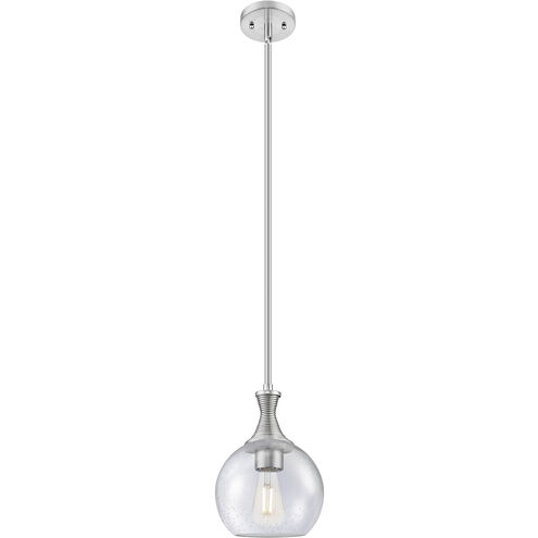 Astor 1 Light 8 inch Satin Nickel Mini Pendant Ceiling Light in Seedy Glass