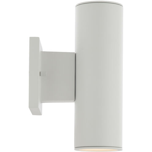 Cylinder LED 5 inch White Sconce Wall Light in 12in