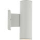Cylinder LED 5 inch White Sconce Wall Light in 12in
