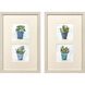 Pot of Herbs Blue and Green and Beige and Multi Framed Art