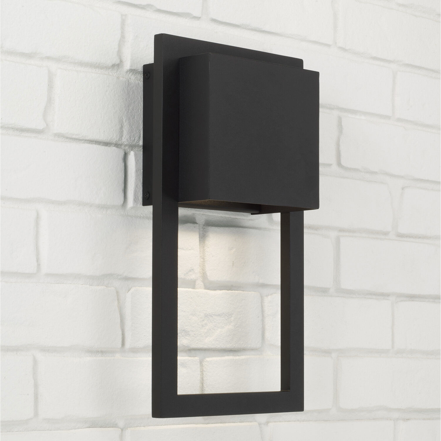 Nate 1 Light 15 inch Black Outdoor Wall Lantern