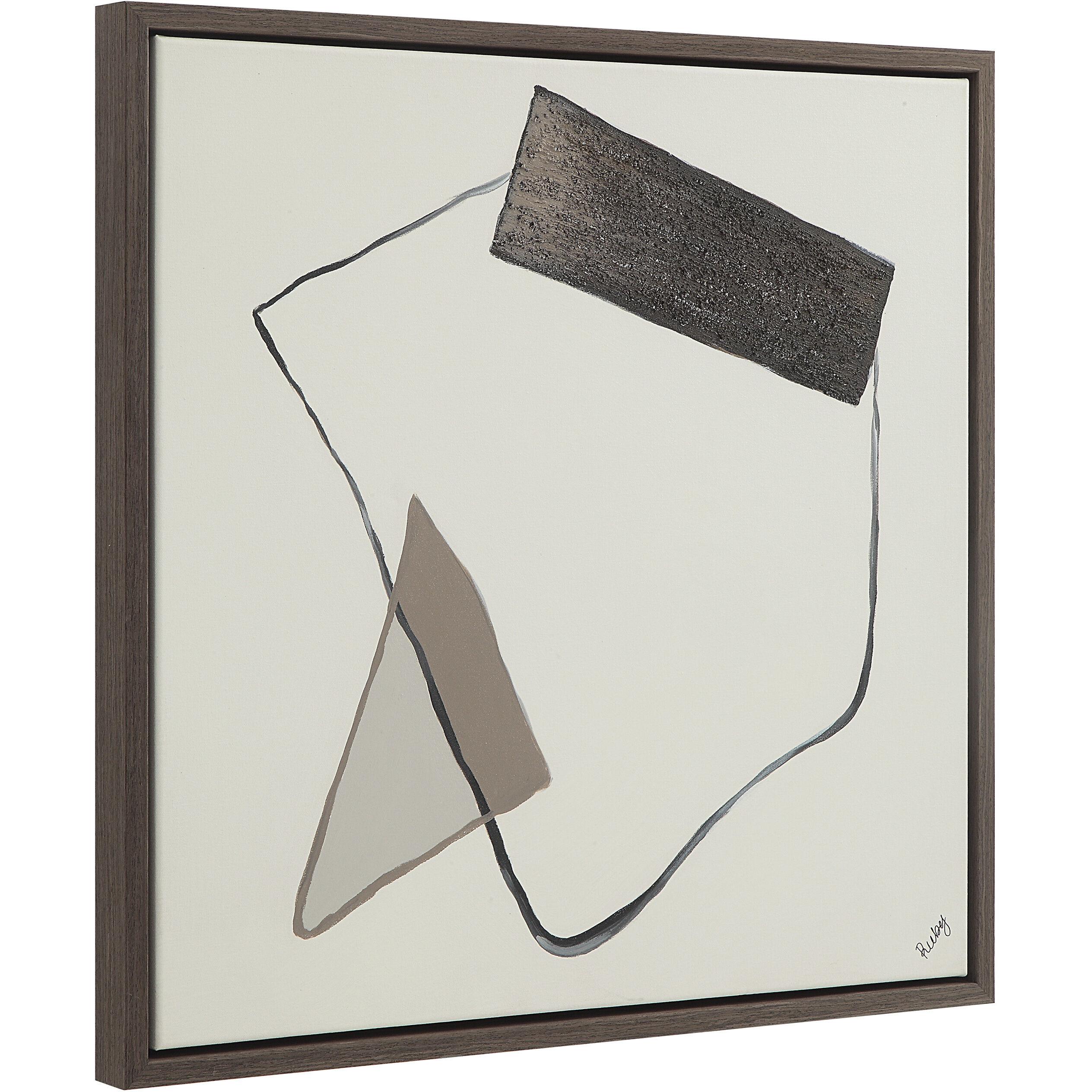 Lacadie Brown/Beige/Black Canvas Art, 2 Piece