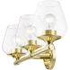 Willow 3 Light 23 inch Polished Brass Vanity Sconce Wall Light