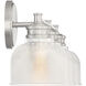 Transitional 3 Light 24.25 inch Brushed Nickel Bathroom Vanity Light Wall Light