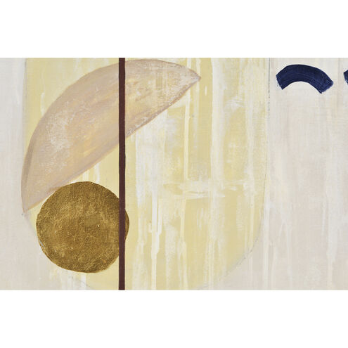 Navi Multicolor Texture and Gold Foil Canvas Art