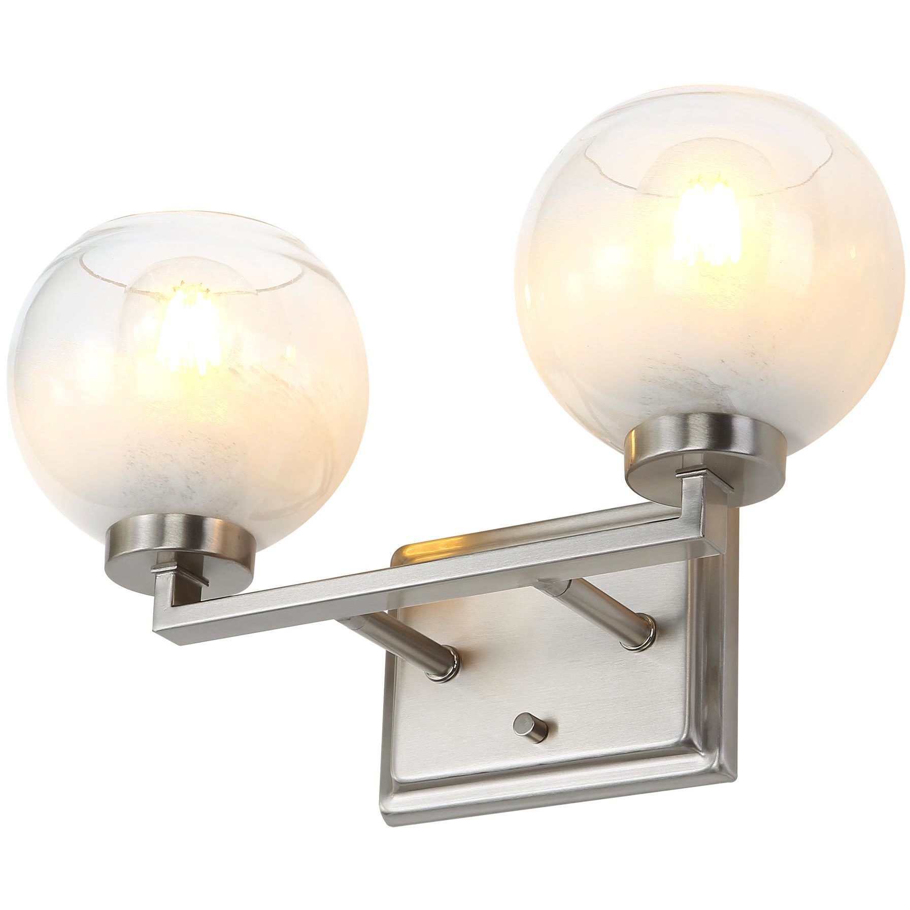 Yep Elliott Vanity Wall Light in Pewter, Clear Glass