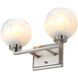 Yep Elliott Vanity Wall Light in Pewter, Clear Glass