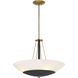 BAX 4 Light 24 inch Sand Coal and Soft Brass Pendant Ceiling Light