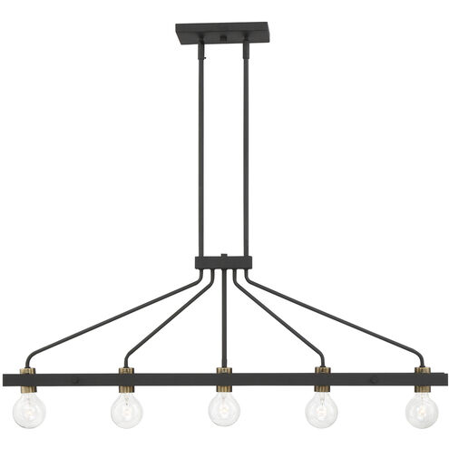 Ravella 5 Light 42 inch Black Chandelier Ceiling Light