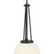 Vellin 1 Light 10 inch Matte Black Pendant Ceiling Light