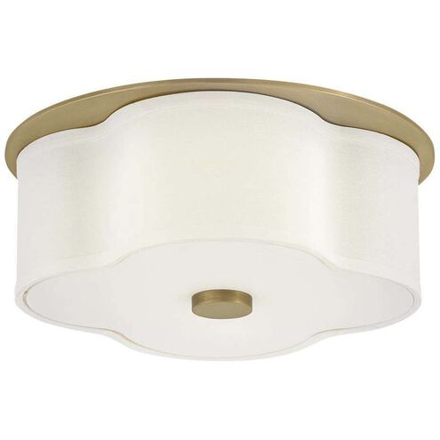 Delaney 2 Light 14 inch Heritage Brass Flush Mount Ceiling Light