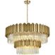 Willow 16 Light 40 inch Satin Gold Chandelier Ceiling Light