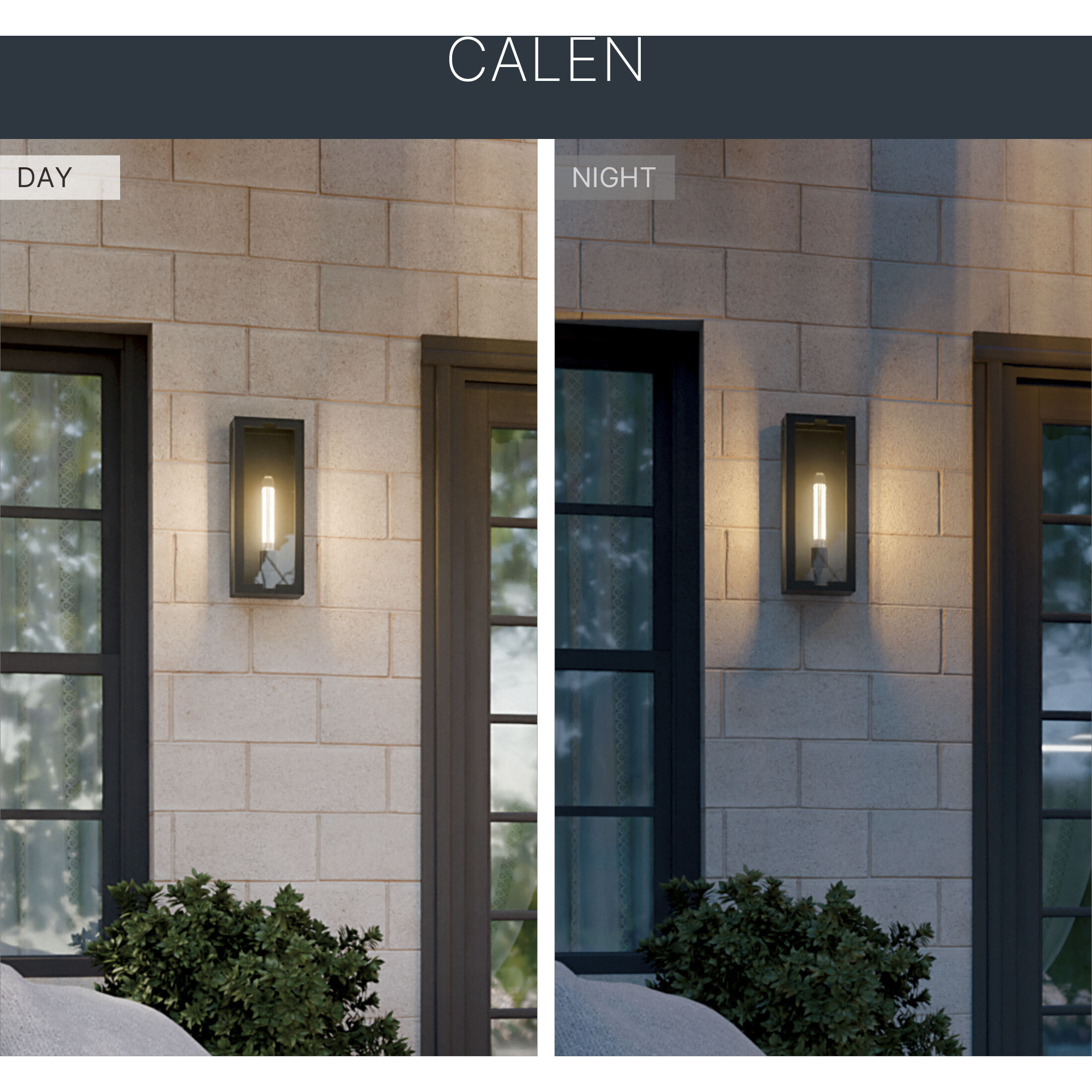 Calen 1 Light 18.25 inch Textured Black Outdoor Wall Light