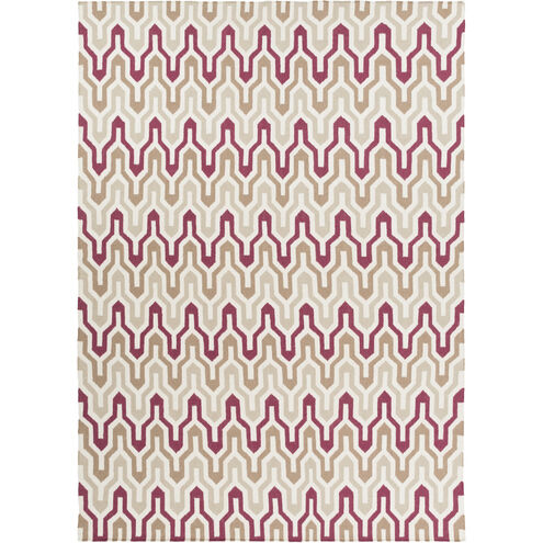 Fallon 132 X 96 inch Burgundy, Camel, Ivory Rug