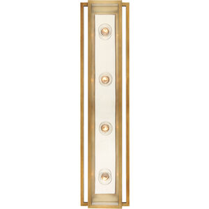 Ian K. Fowler Halle LED 7.25 inch Hand-Rubbed Antique Brass and Polished Nickel Vanity Light Wall Light