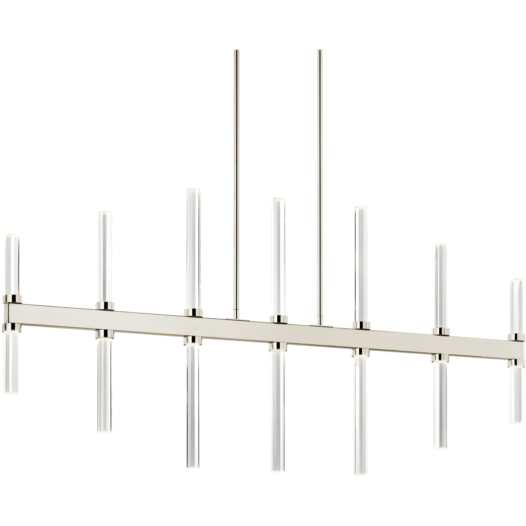 Sycara LED 5 inch Polished Nickel Chandelier Linear Ceiling Light, Single