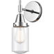 Caden 1 Light 5 inch Polished Chrome Sconce Wall Light in Seedy Glass