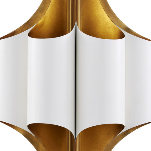 Concordia 8 Light 18.5 inch Contemporary Gold Leaf and Gesso White Chandelier Ceiling Light