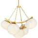 Duxbury 5 Light 31.75 inch Aged Brass Chandelier Ceiling Light