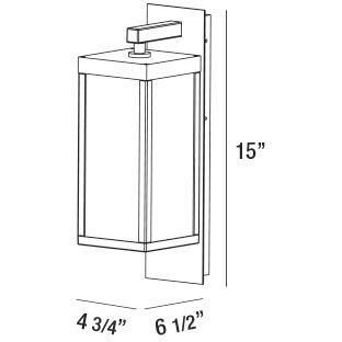 Ontario LED 15 inch Graphite Outdoor Wall Mount