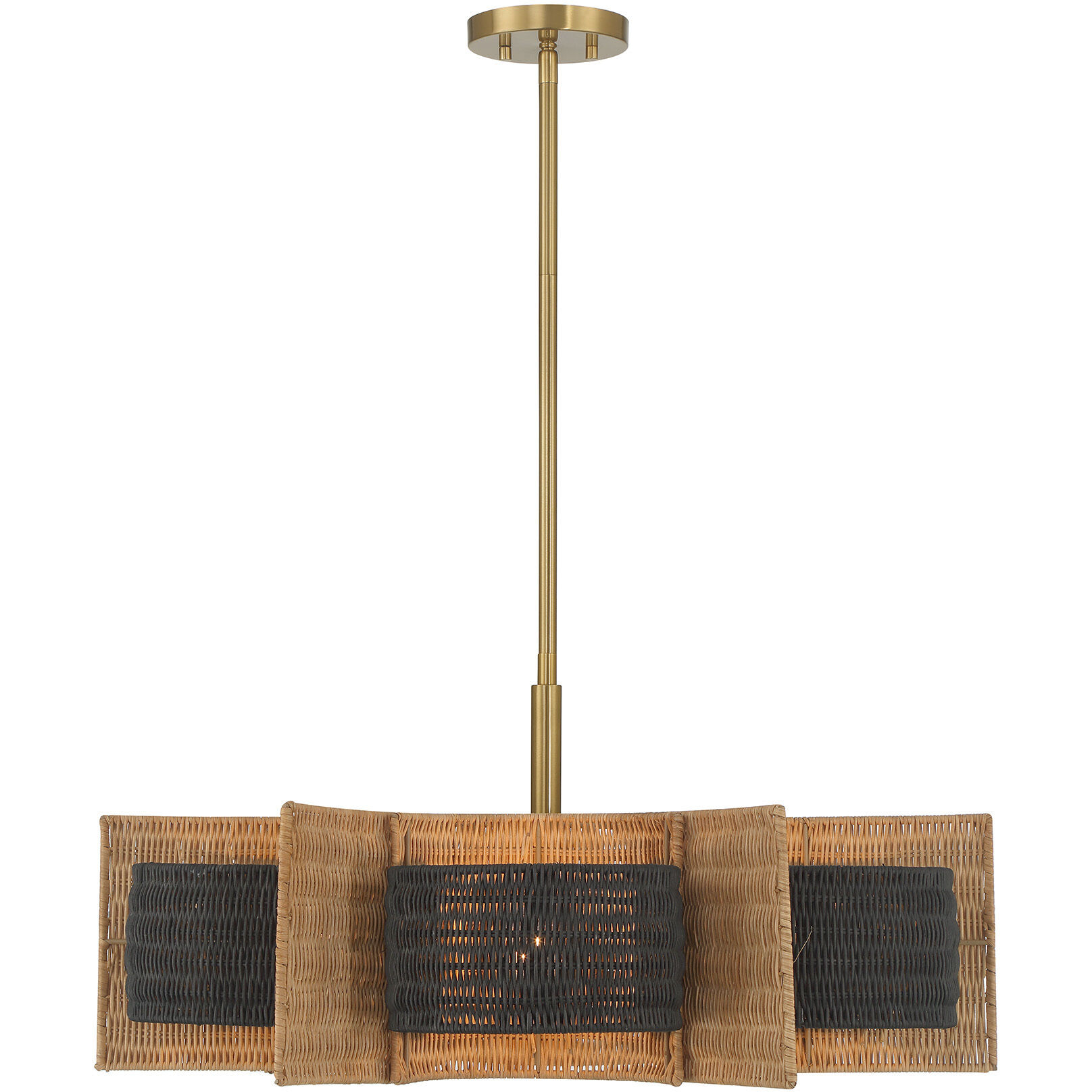 Espacio 6 Light 28 inch Warm Brass Chandelier Ceiling Light