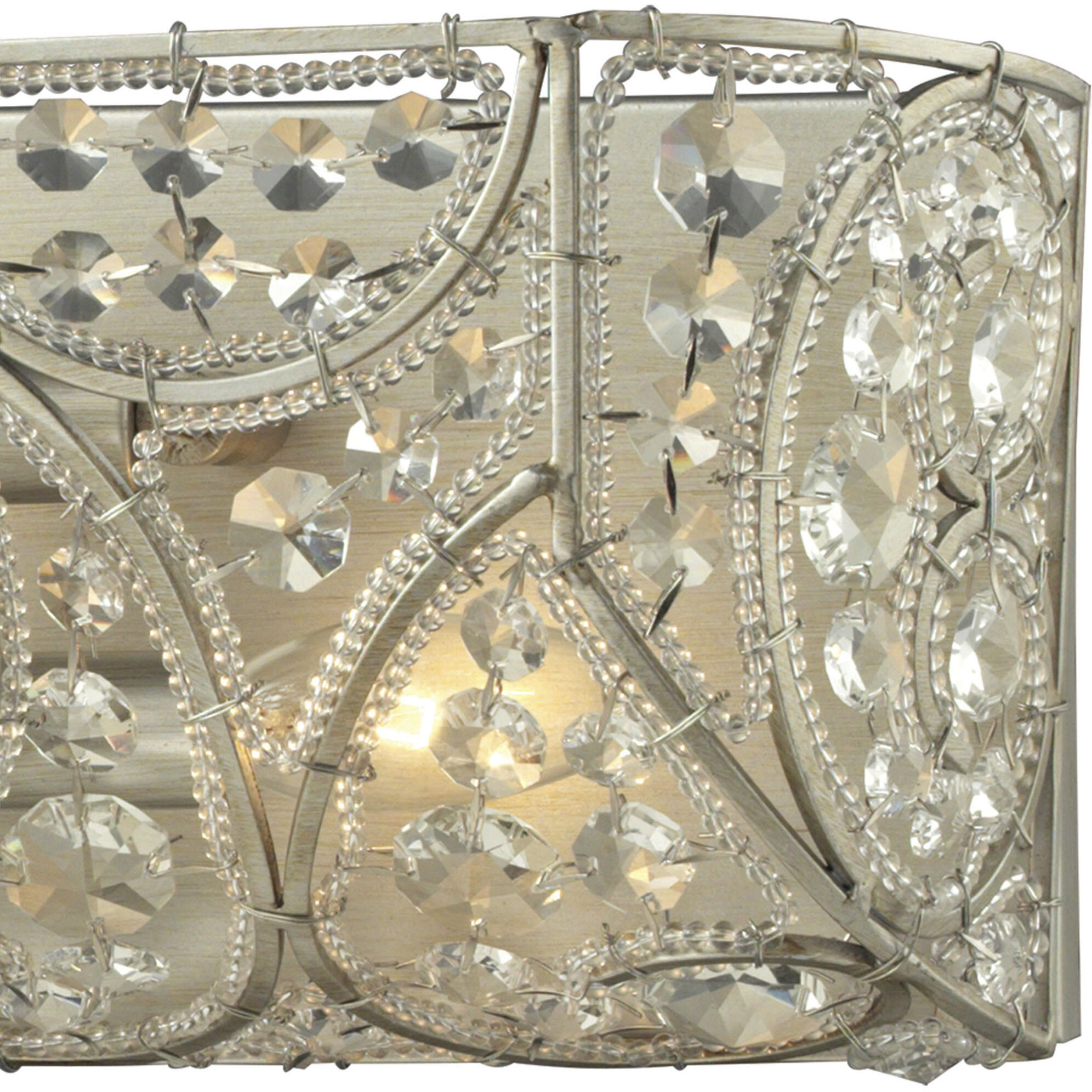 Andalusia 4 Light 24 inch Aged Silver Vanity Light Wall Light