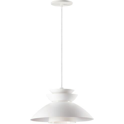 Nordic 1 Light 14 inch White Single Pendant Ceiling Light