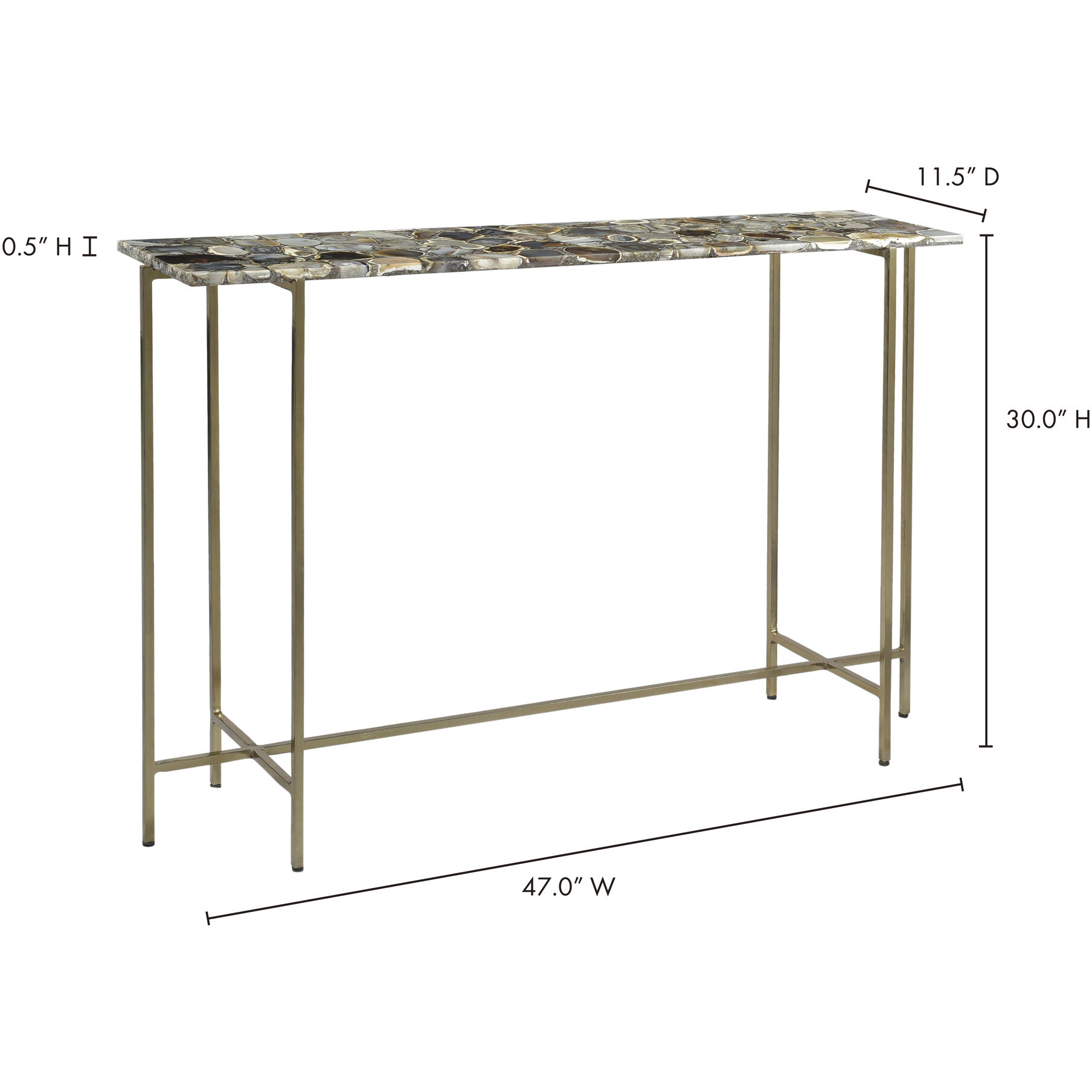 Agate Multicolor Console Table
