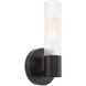 Fusion Collection - Rimini Family 1 Light 4.25 inch Matte Black ADA Wall Sconce Wall Light, EVOLV