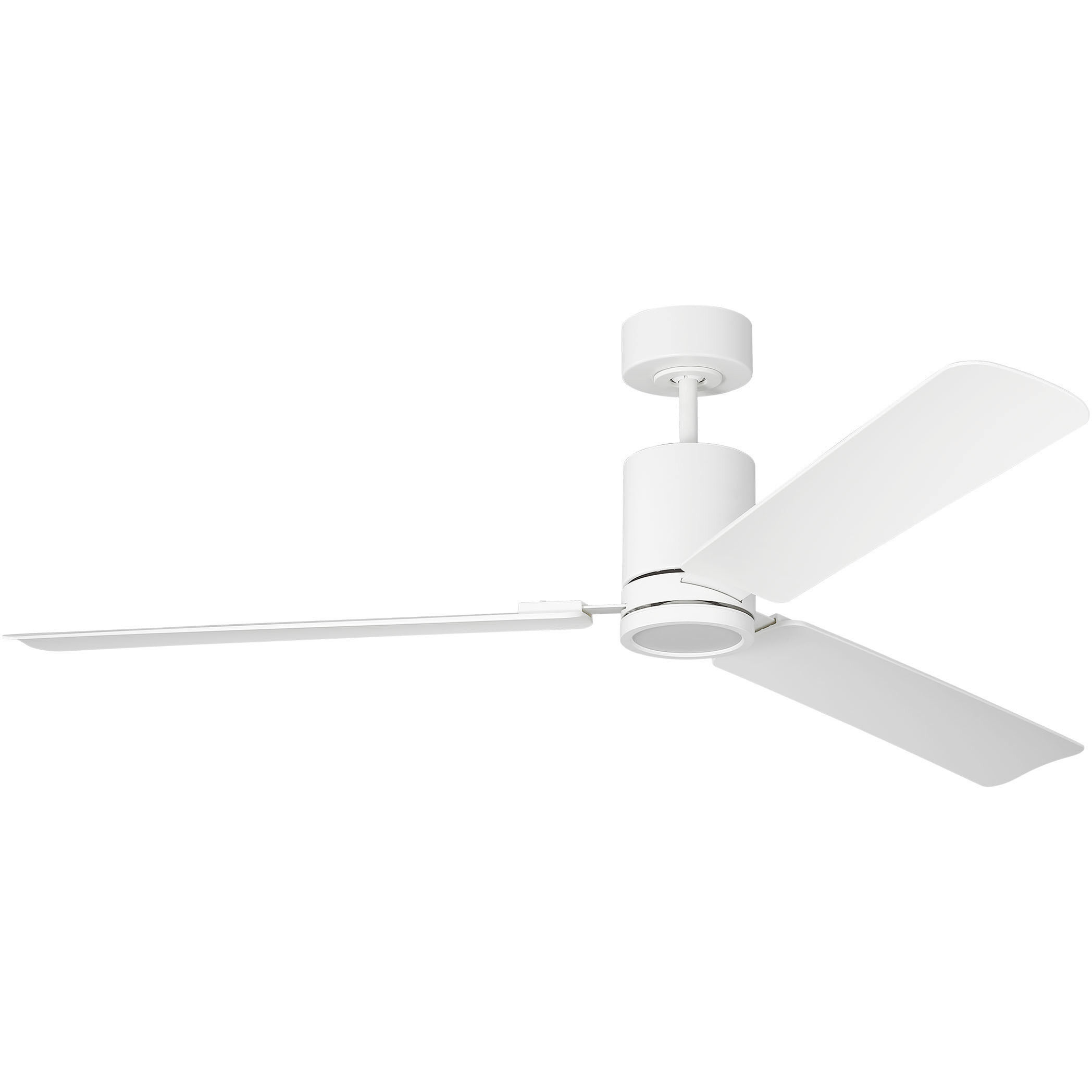Cleancut 62 inch Matte White with Matte White ABS Blades Indoor/Outdoor Smart Ceiling Fan