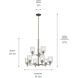 Shailene 9 Light Brushed Nickel Chandelier Ceiling Light in Clear