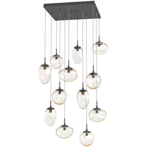Cosmos LED LED Graphite Chandelier Ceiling Light, Square Multi-Port