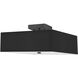 Seren 3 Light 14.25 inch Matte Black with Black Semi-Flush Mount Ceiling Light