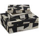 Bindu 7 inch Natural and Black Boxes, Set of 2