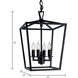 Cage 4 Light 12 inch Matte Black Pendant Ceiling Light