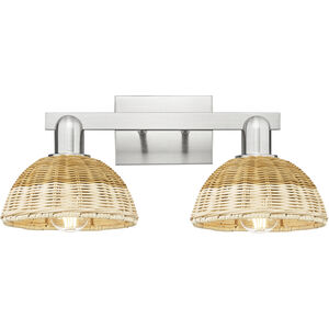 Natural Ballston Dome 2 Light 16.00 inch Bathroom Vanity Light