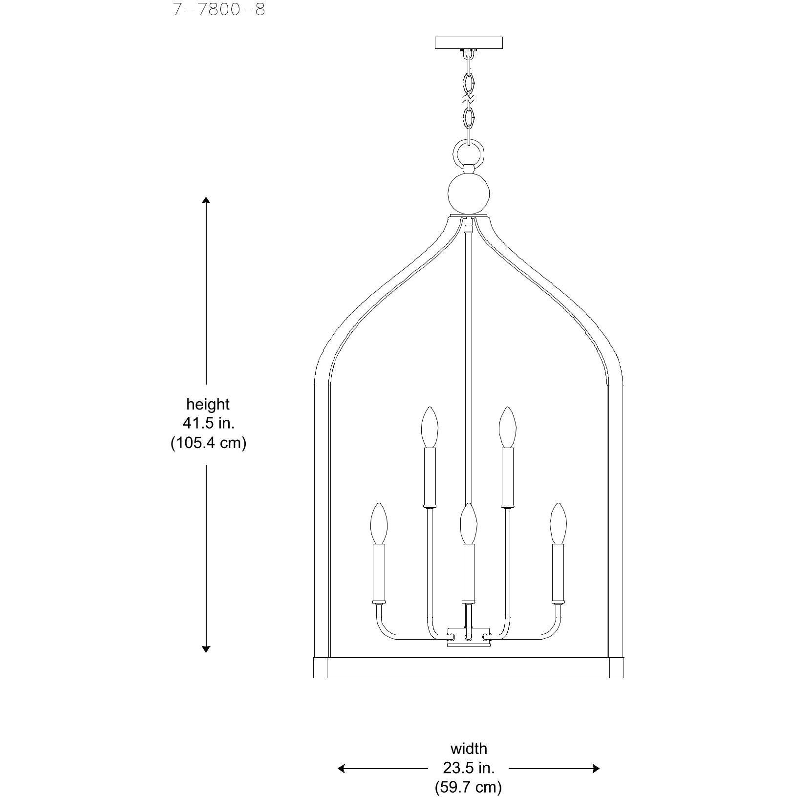 Sheffield 8 Light 23.5 inch White with Warm Brass Accents Pendant Ceiling Light in White/Warm Brass