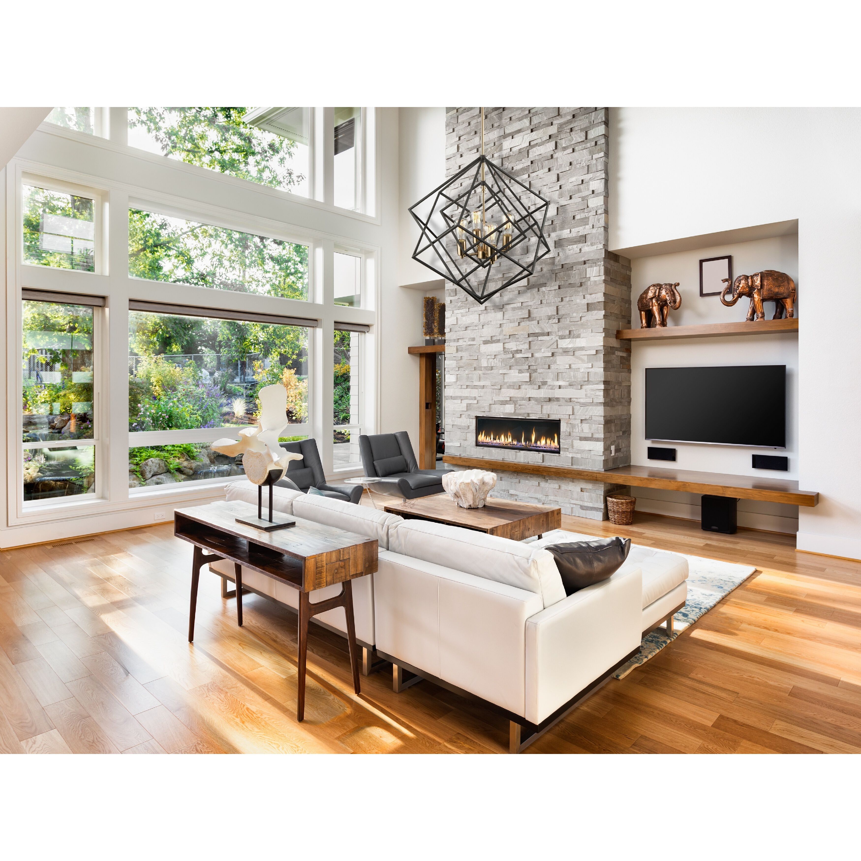 Artistry LED 24 inch Matte Black and Harvest Brass Chandelier Ceiling Light