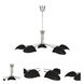 Rico Espinet Racer 5 Light 50 inch Polished Nickel Chandelier Ceiling Light in Matte Black