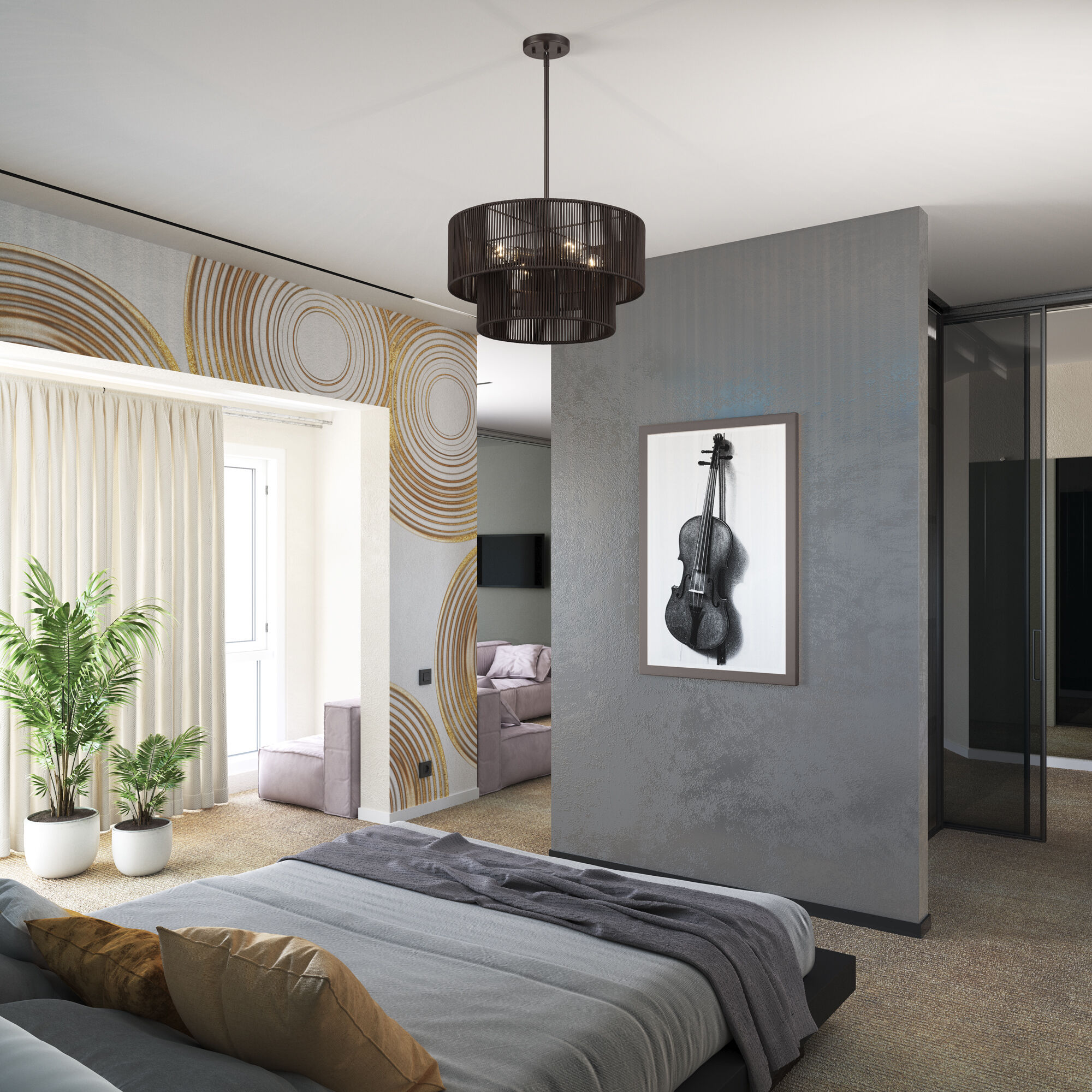 Acordia 4 Light 20 inch English Bronze Pendant Chandelier Ceiling Light