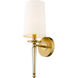Avery 1 Light 6 inch Rubbed Brass Wall Sconce Wall Light