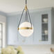 Alora Mood Harmony 3 Light 13.5 inch Brushed Gold Pendant Ceiling Light in Glossy Opal Glass