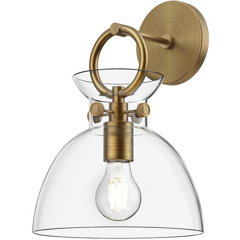 Alora Mood Waldo 1 Light 8.75 inch Aged Gold Bath Vanity Light Wall Light in Clear