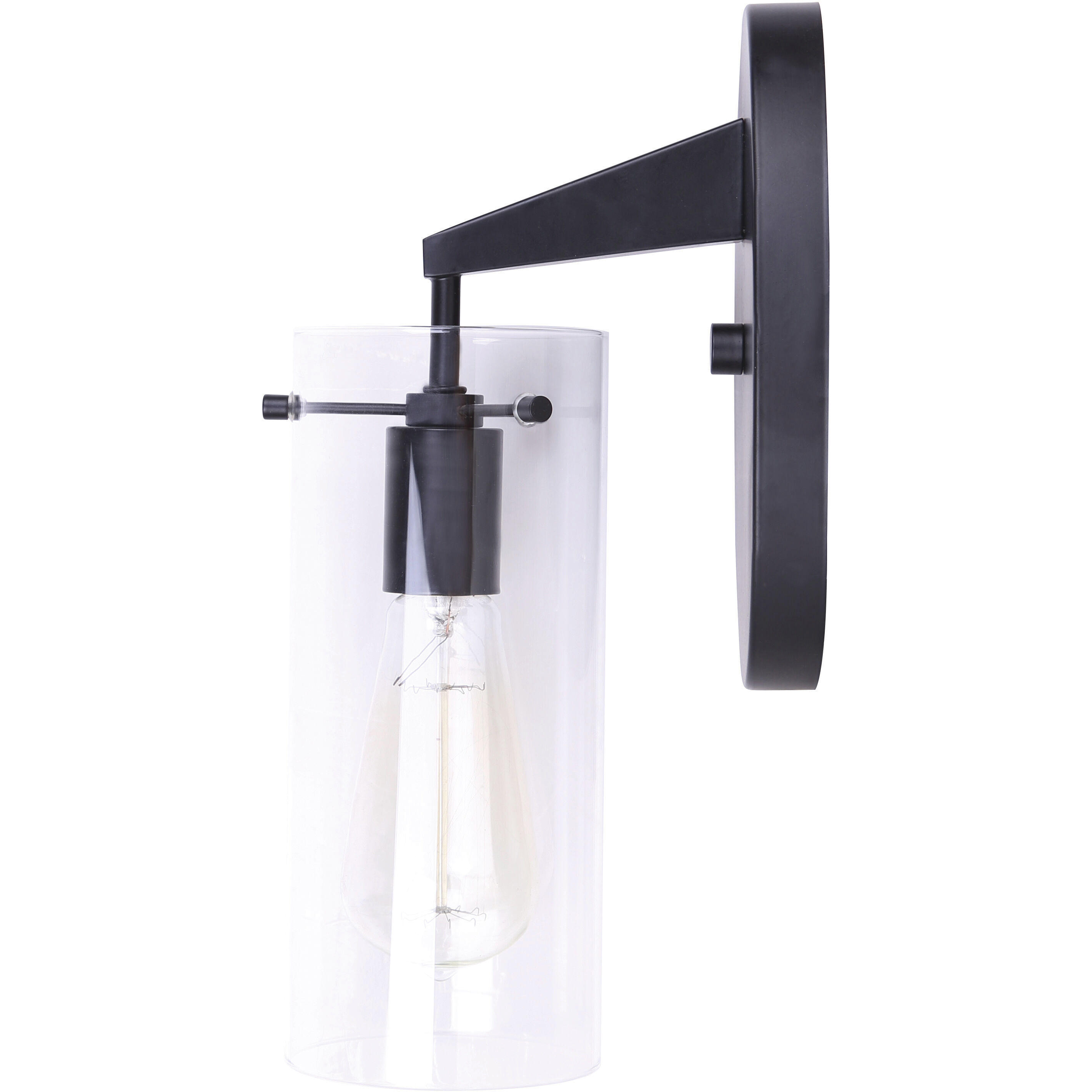 Madison 1 Light 7 inch Black Vanity Light Wall Light