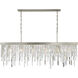 Winfield 6 Light 49 inch Antique Silver Linear Chandelier Ceiling Light