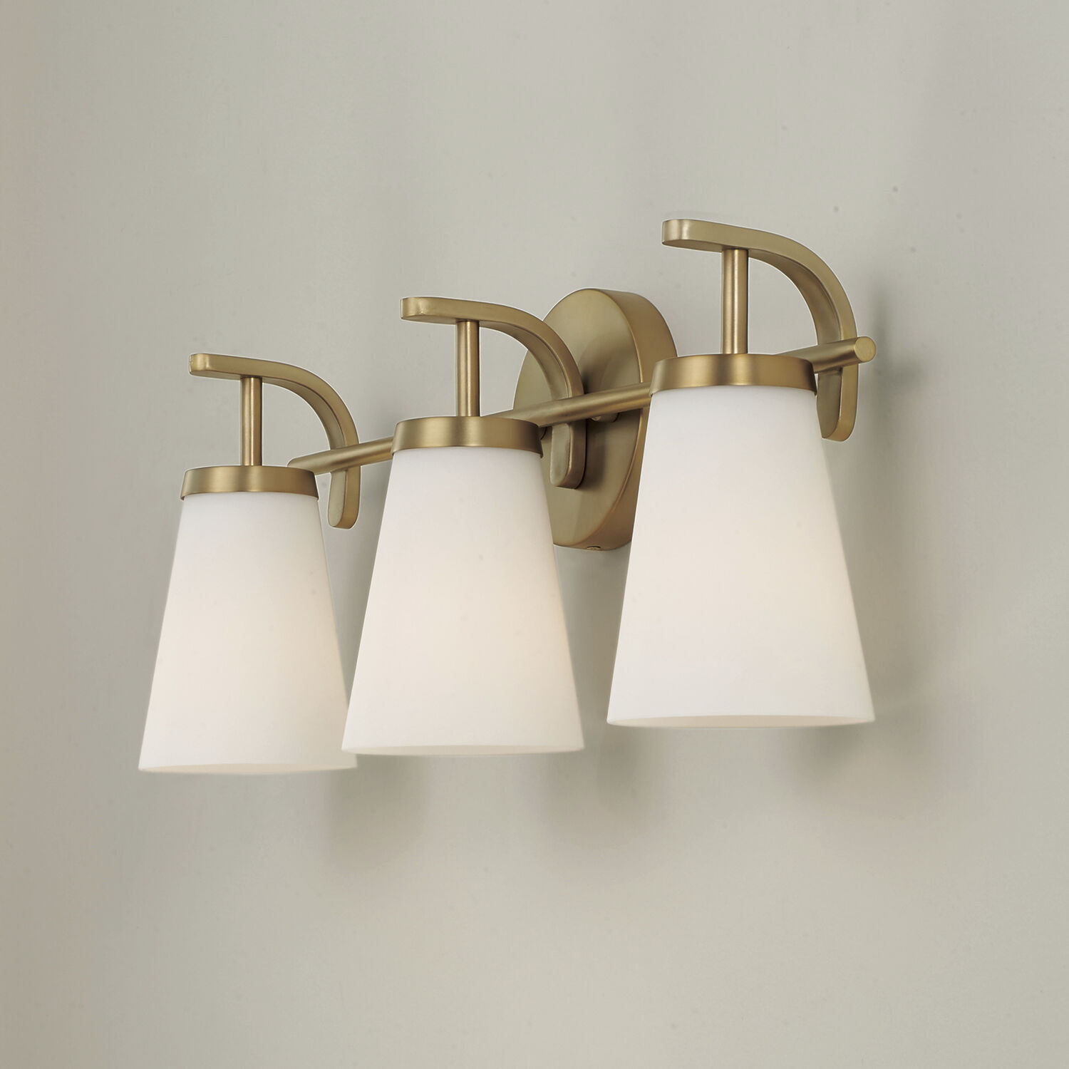 Drake 3 Light 23 inch Aged Brass Vanity Light Wall Light
