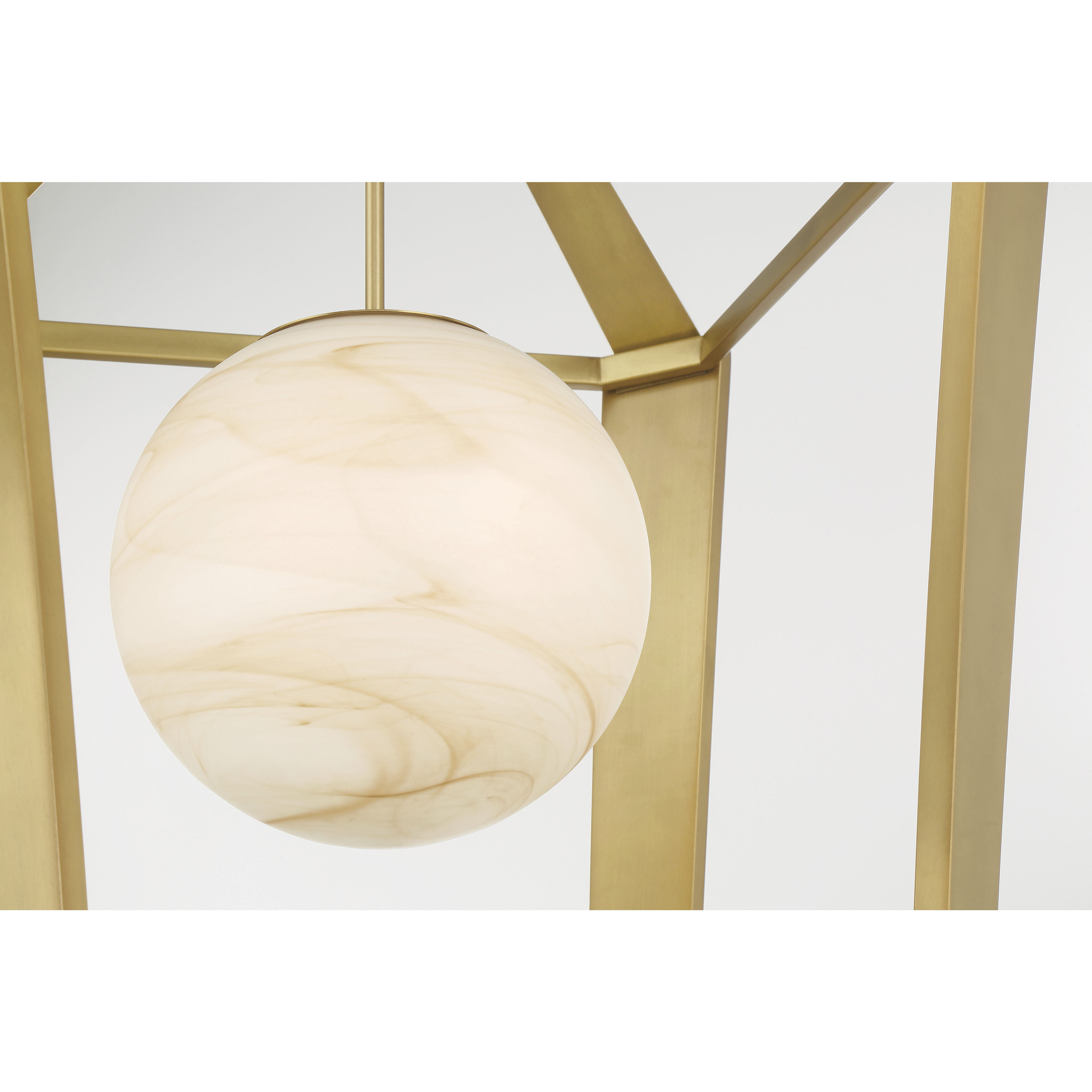 Shimmer 1 Light 20.5 inch Legacy Brass Pendant Ceiling Light