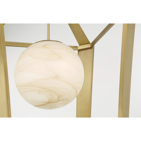 Shimmer 1 Light 20.5 inch Legacy Brass Pendant Ceiling Light